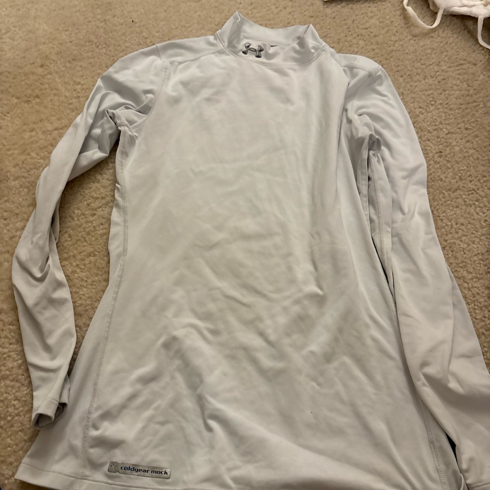 Under Armour Fitted ColdGear Top in White